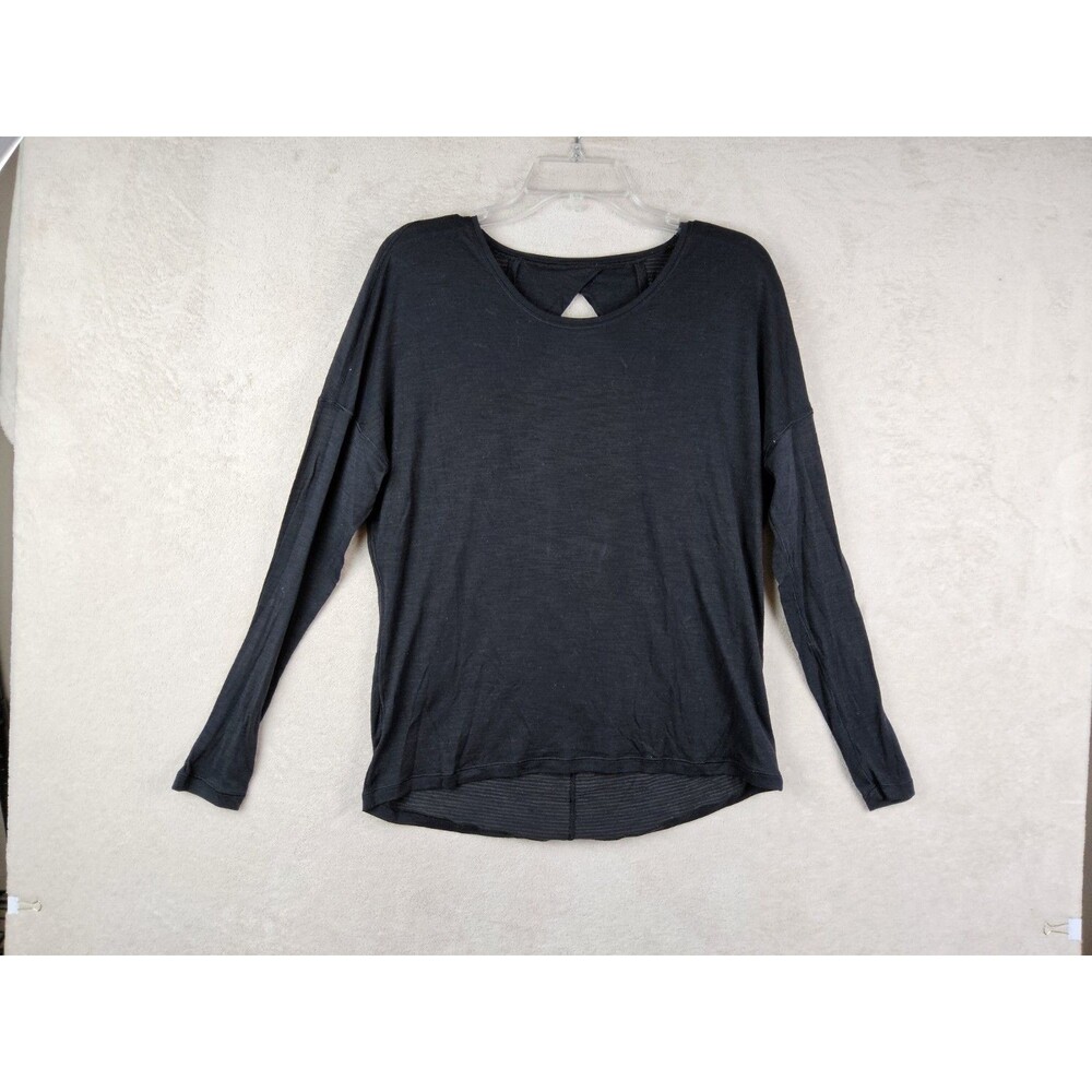 Lululemon Women’s Long Sleeve Open Back Athletic Top Black Size 10